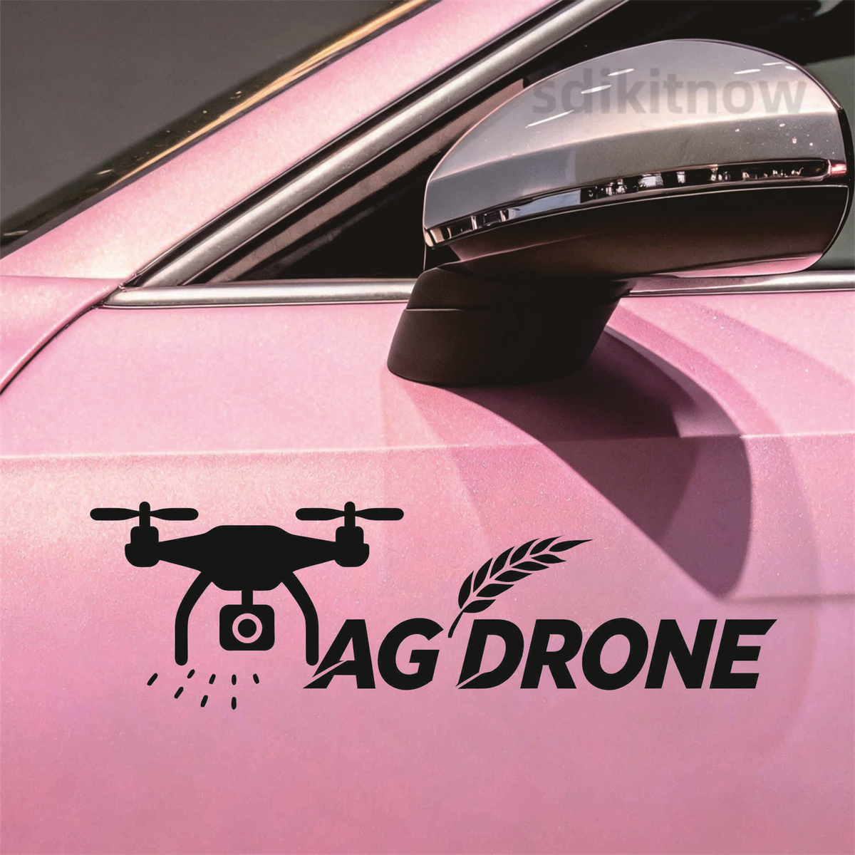 Agriculture Farming Words - AG DRONE Farm Spraying Vinyl Car