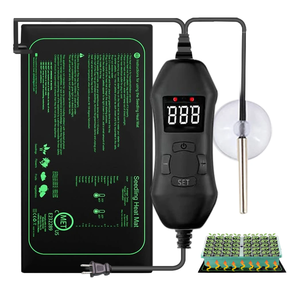 Seedling Heat Mat - 50W EU-US/UK/AU Adjustable Thermostat Seedling Heating
