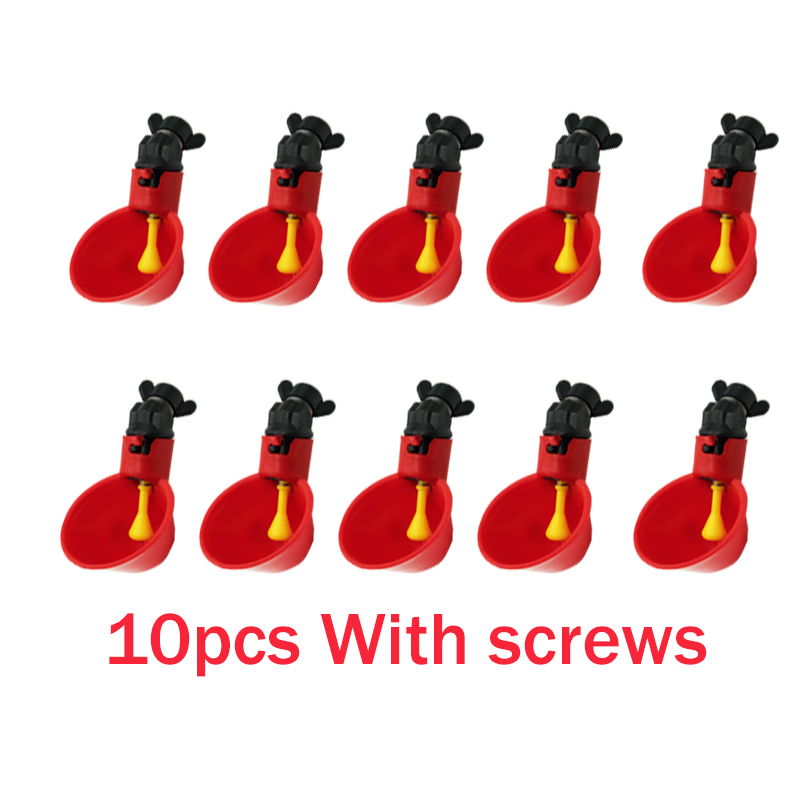 Chicken Nipple Drinker - 10Pcs Chicken Quail Hanging Water Cups