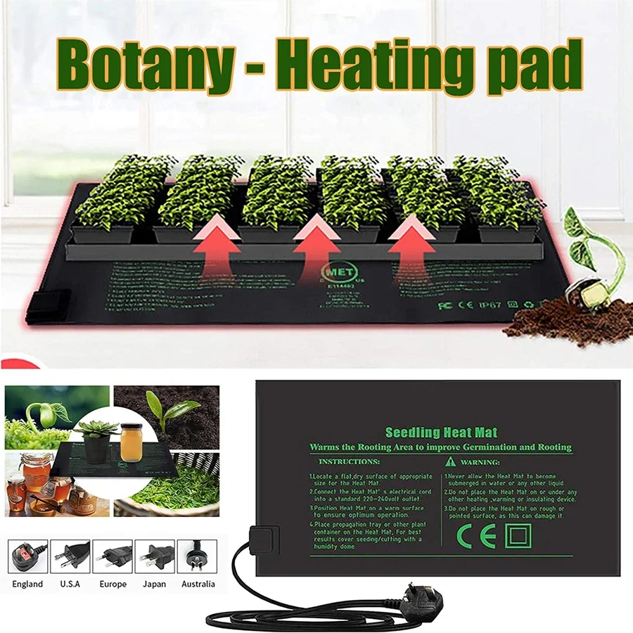 4 Sizes 220V EU Plug Seedling  - огляд і ціна Seedling Heat Mat