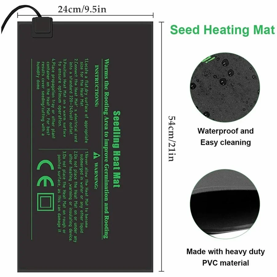 4 Sizes 220V EU Plug Seedling  - огляд і ціна Seedling Heat Mat