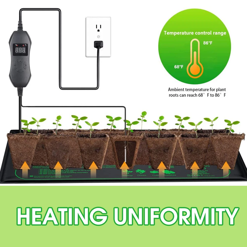 50W EU-US/UK/AU Adjustable The - огляд і ціна Seedling Heat Mat