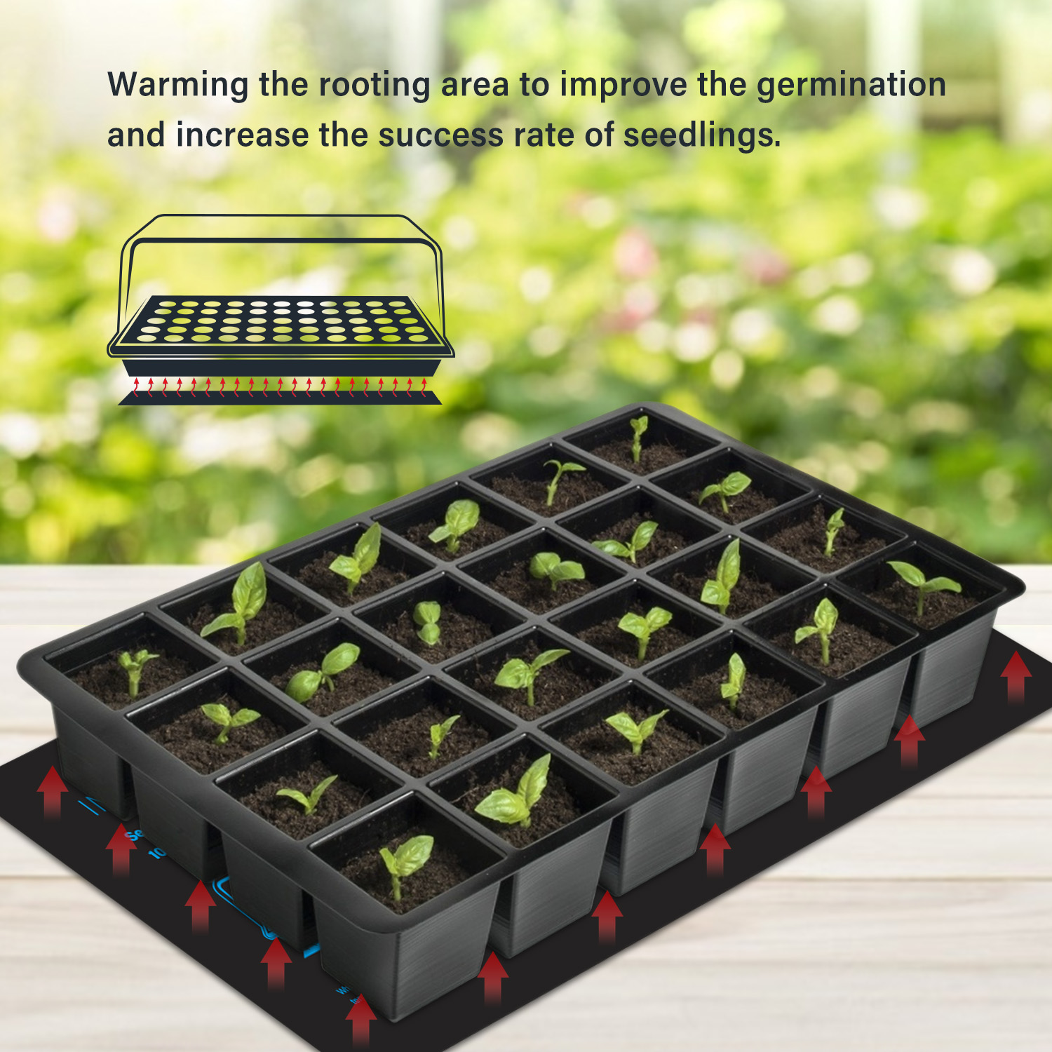 20.75x10CM EU/US/UK/AU Plug Se - огляд і ціна Seedling Heat Mat